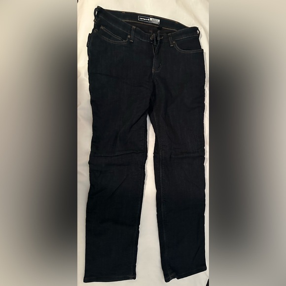 Carhartt Women’s Size 8 short, insulated denim jeans. - Picture 1 of 4